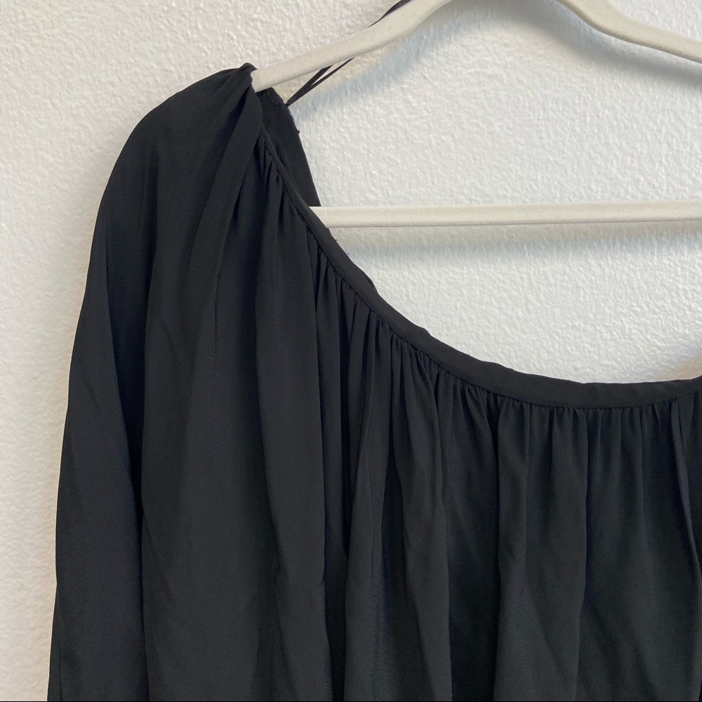 Zara Asymmetrical One Sleeve Flowy Blouse Size XL - Picture 8 of 16